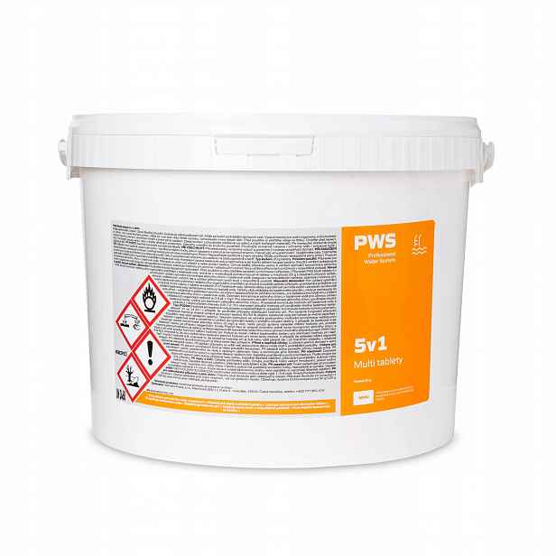 Pws Multi tablety 5v1 do bazénu 20g 10 kg bazénová chemie