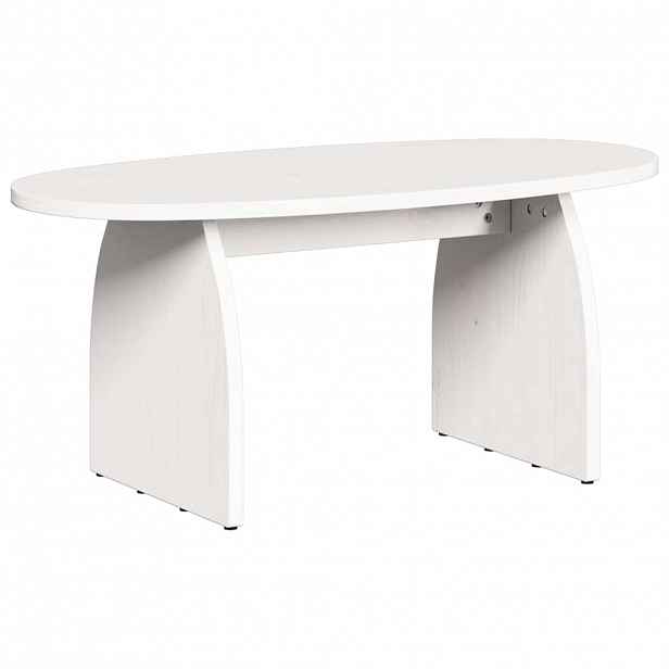 vidaXL Konferenční stolek Bílá 80 x 40 x 35 cm Masivní borové dřevo