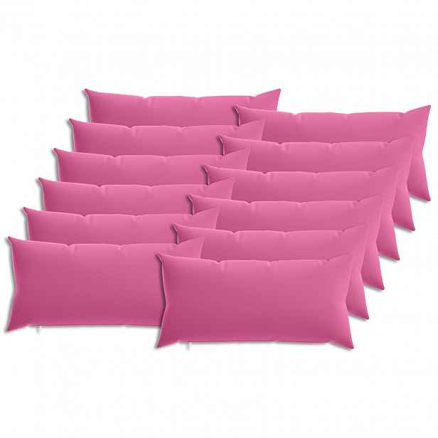 vidaXL Povlak na polštář 12 pcs HEERLEN Růžová 40 x 80 cm Polyester