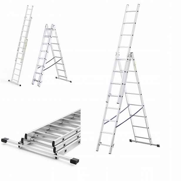 Žebřík 3x8 multifunkční Home Drabest 150 kg