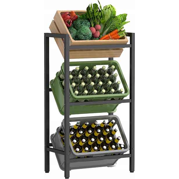 Kovový skladový regál Songmics 116,1 x 55 x 36 cm max 150 kg na polici