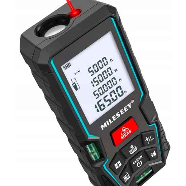 Laserový Dálkoměr 50 M, Digitální Měřič S LCD Libelou