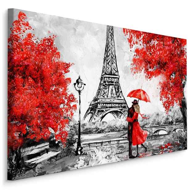 Plátno Milenci Obdivující Eiffelovu Věž Varianta: 30x20
