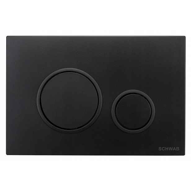 Schwab Spouštěcí splachovací tlačítko P47-0190-0253 Wc Černá matná barva