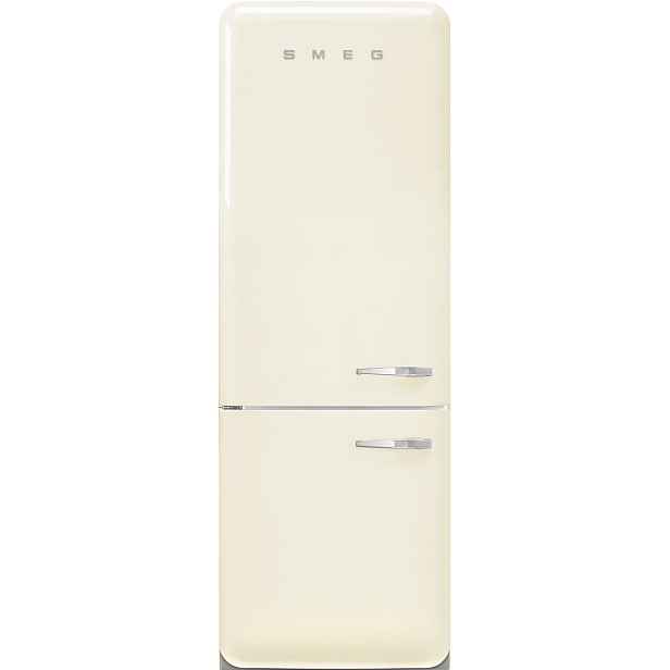 Smeg Kombinovaná lednice s mrazákem dole, FAB38L, 344l/137l, levé otvírání, 205x70 cm, krémová  FAB38LCR6
