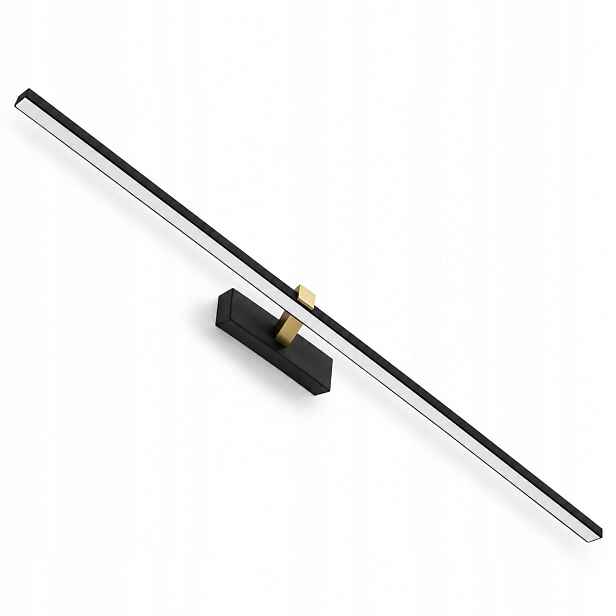 Venus černo-zlatá nástěnná lampa 24W 120 cm Led do šatny 1640lm 4200K IP44