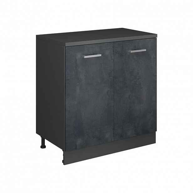 Vicco ROZŠIŘUJÍCÍ SKŘÍŇKA Rion, Černý beton/Antracit, 80 x 46 cm bez šikminy se 2 dveřmi