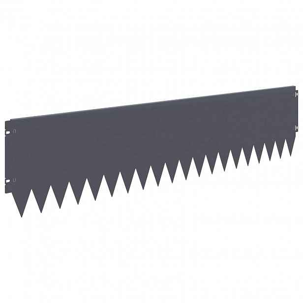 vidaXL Okraj trávníku 20 ks 103 x 25 cm Ocel Antracitová