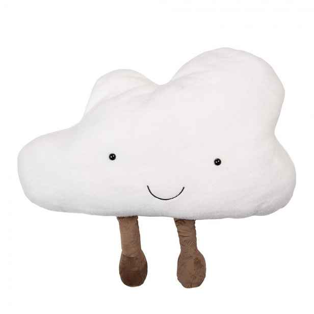 Bílý dekorativní polštář ve tvaru obláčku Cloud - 60*30*10 cm Clayre & Eef