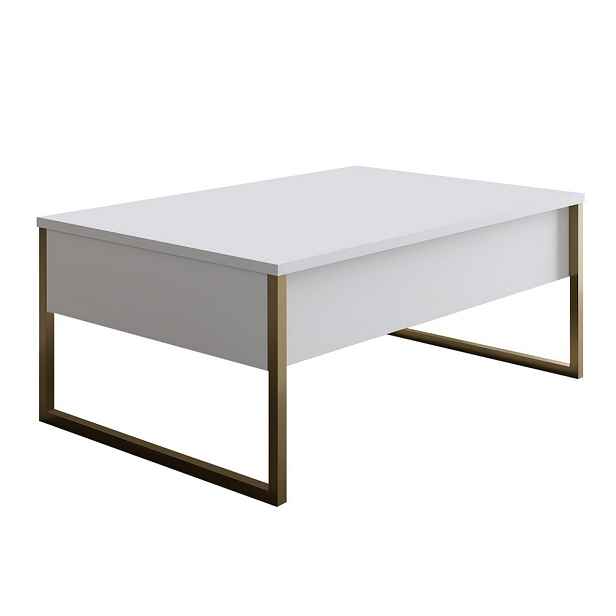 Konferenční stolek Luxe White and Gold