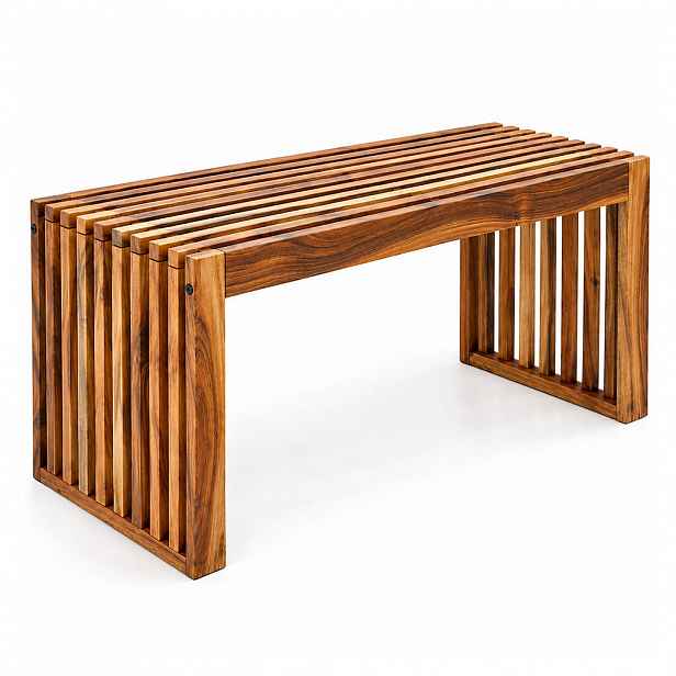 Relaxdays LAVICE Přírodní akáciové dřevo olejované XL 90 cm