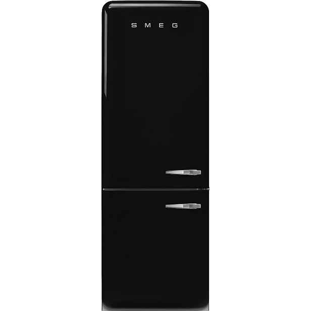 Smeg Kombinovaná lednice s mrazákem dole, FAB38L, 344l/137l, levé otvírání, 205x70 cm, černá  FAB38LBL6