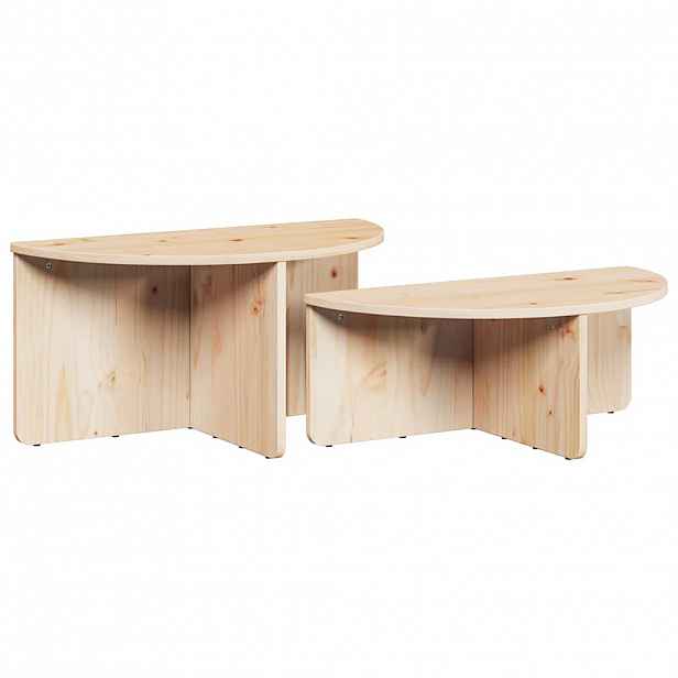 vidaXL Konferenční stolek 2 ks Přírodní 79 x 39,5 x 40 cm