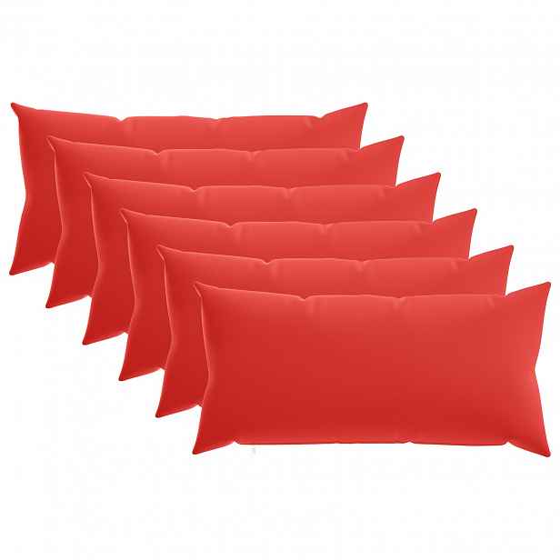 vidaXL Povlak na polštář 6 pcs HEERLEN Červená 40 x 80 cm Polyester