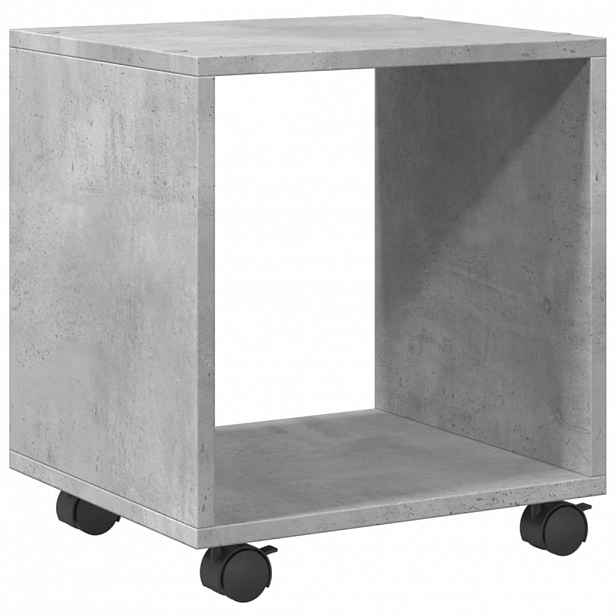 vidaXL Skříňka na kolečkách betonově šedá 37x33x42,5 cm kompozit