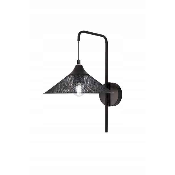 Černá nástěnná lampa 1x40W E27 Kiruna Ledea
