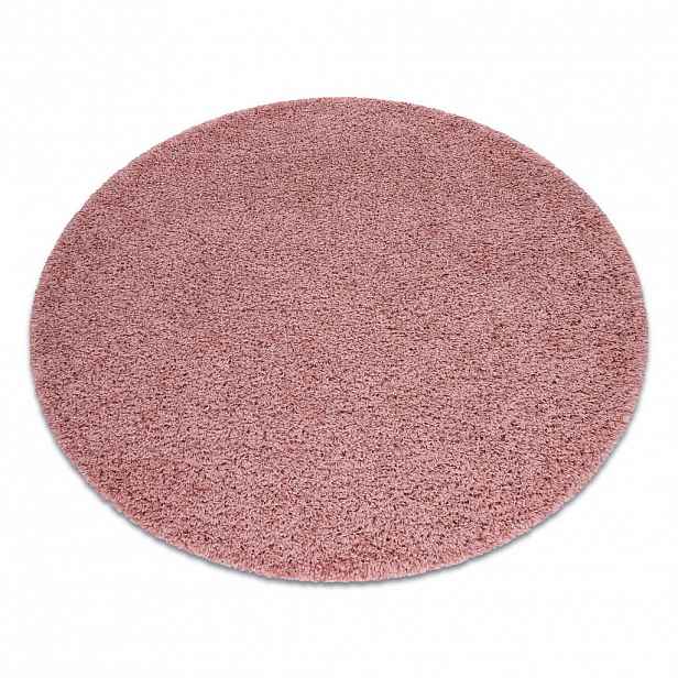 rugsX KULATÝ koberec SOFFI shaggy 5cm růžový 80 cm