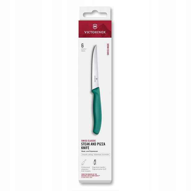 Sada 6 nožů Victorinox Swiss Classic 6.7234.6C1 steak pizza zelený