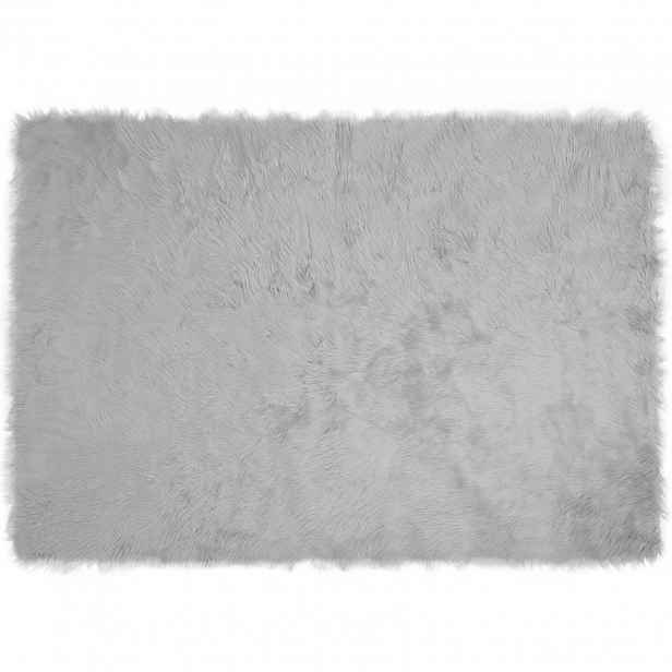 vidaXL Koberec z umělé ovčí kožešiny TAFALLA Šedá 120 x 170 cm