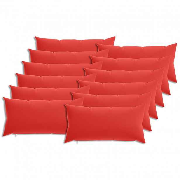 vidaXL Povlak na polštář 12 pcs HEERLEN Červená 40 x 80 cm Polyester