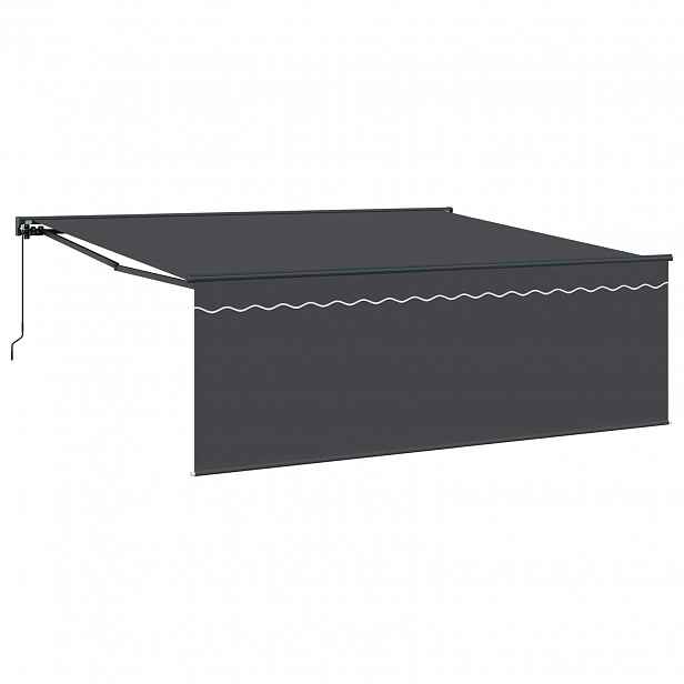 vidaXL Rám markýzy Žlutá a bílá 350 x 250 cm