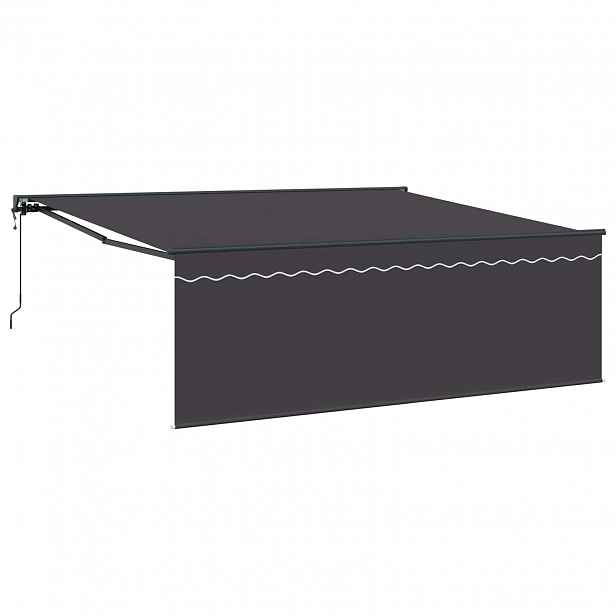 vidaXL Rám markýzy Žlutá a bílá 350 x 250 cm