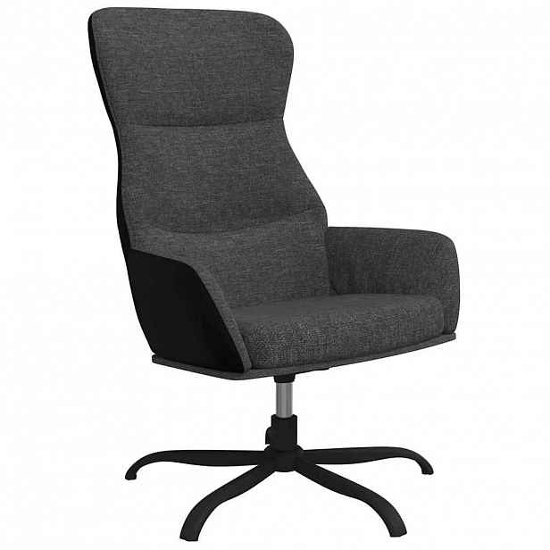 vidaXL Relaxační křeslo tmavě šedé textil