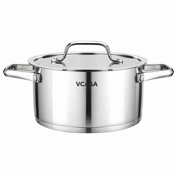 Hrnec Vcasa Amara 18 cm 2,6 l s víkem na cedění Nerezová Ocel 304