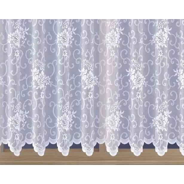 Mg Záclona 660/085 Bílá 500x160 cm Hotová obšitá Bt