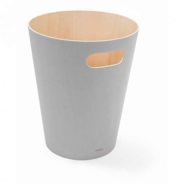 Světle šedý odpadkový koš Umbra Woodrow, 7,5 l