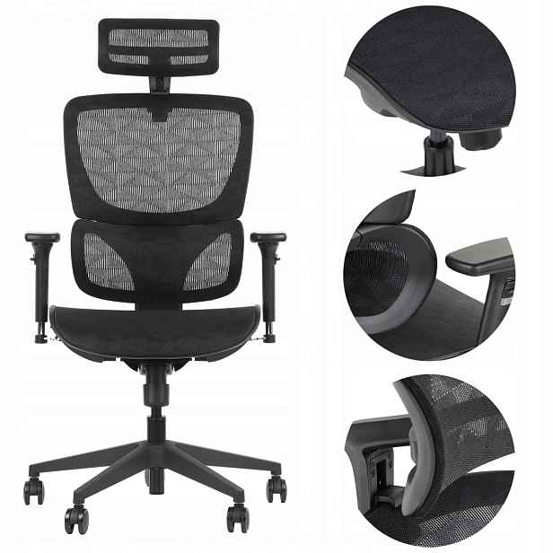 Otočné Křeslo Ergonew S1 Síťované Sedadlo