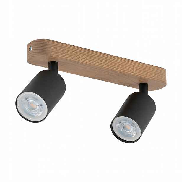 Spot Top Wood Hnědá Černá 2xGU10 Bytové osvětlení Obývací pokoj Pokoj Dům