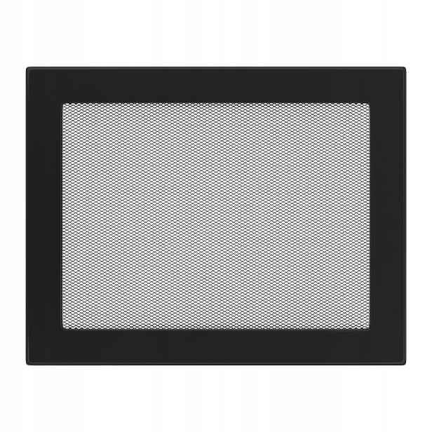 Ventilační Mřížka Krbová Kratki Černá 11x17 cm se síťkou Výstup Kapsa