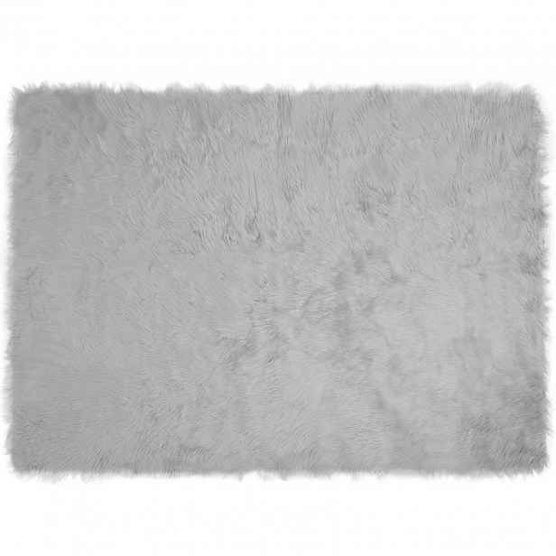 vidaXL Koberec z umělé ovčí kožešiny TAFALLA Šedá 160 x 230 cm