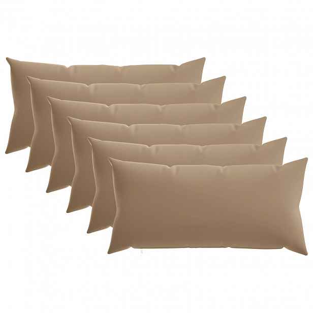 vidaXL Povlak na polštář 6 ks HEERLEN Taupe 40 x 80 cm Polyester