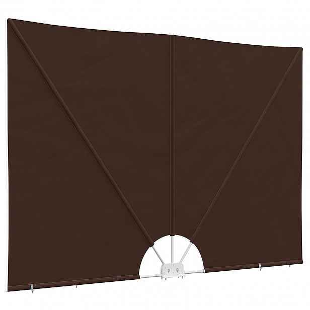 vidaXL Zástěna na balkon 200 x 400 cm Polyester Obdélníkový Hnědá