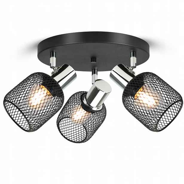 Stropní Svítidlo Lustr Stropní Svítidlo Vintage Loft Reflektor 444-EG3 E27 ze síťoviny