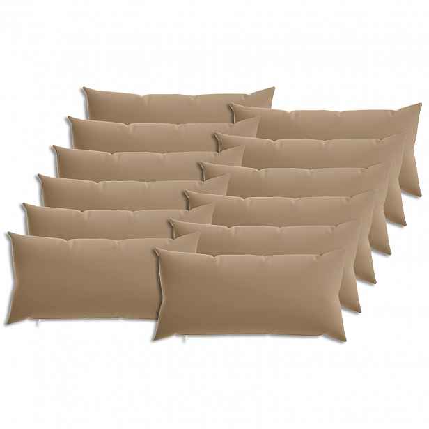 vidaXL Povlak na polštář 12 ks HEERLEN Taupe 40 x 80 cm Polyester