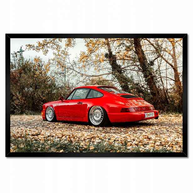 Plakáty v rámu 60x40 Červené Porsche Auto
