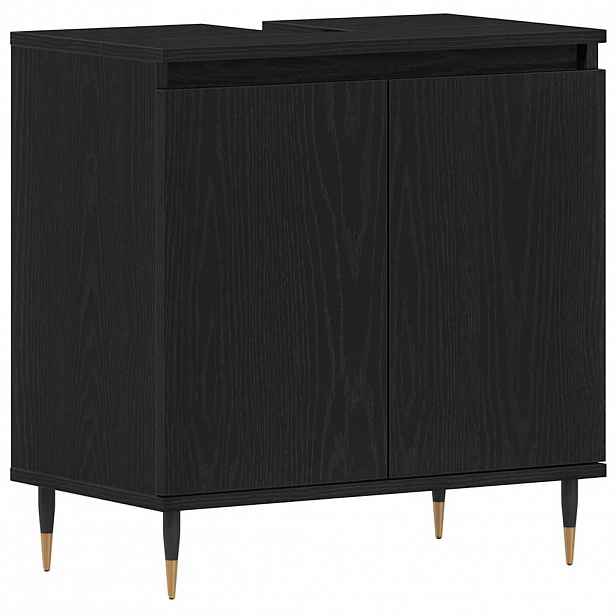 vidaXL Skříňka pod umyvadlo Černý dub 58 x 33 x 60 cm Kompozitní dřevo