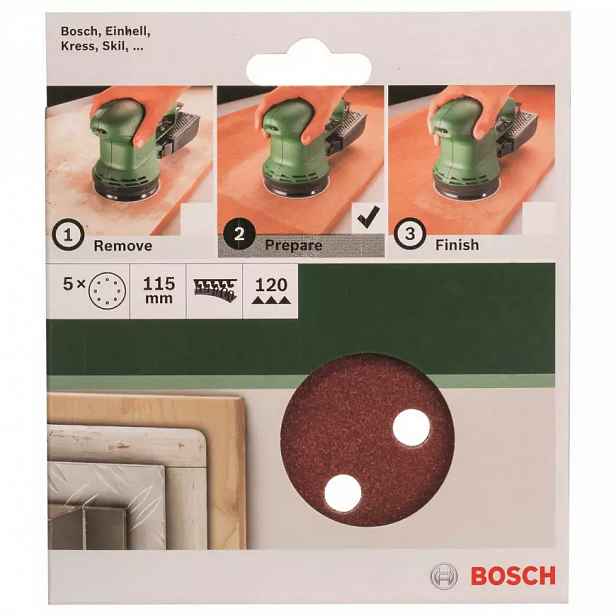 Brusný papír Řř115 Mm, G120, 8 Děr, Suchý Zip