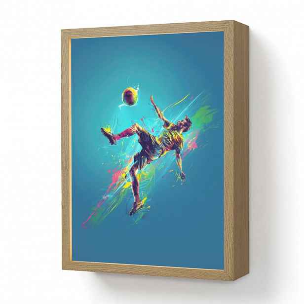 OnlyWow DOBÍJECÍ NOČNÍ LAMPIČKA Fotbalista - Stříkající barva - Barevné - Míč 30x40 cm