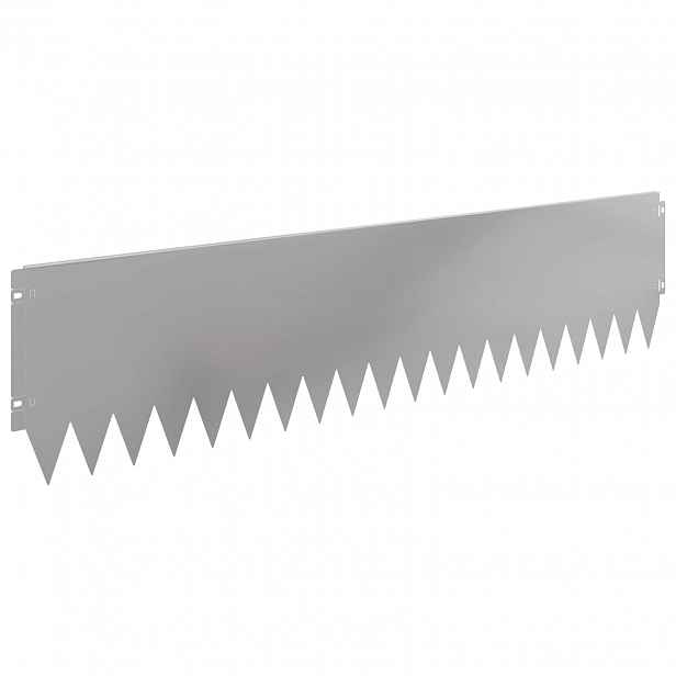 vidaXL Okraj trávníku 10 ks 103 x 25 cm Ocel Stříbrná