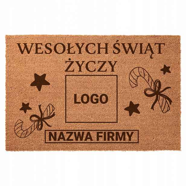 Stěrač Pod Dveře S Logem Vaší Firmy Reklama Váš Text Kokos 60x90 cm