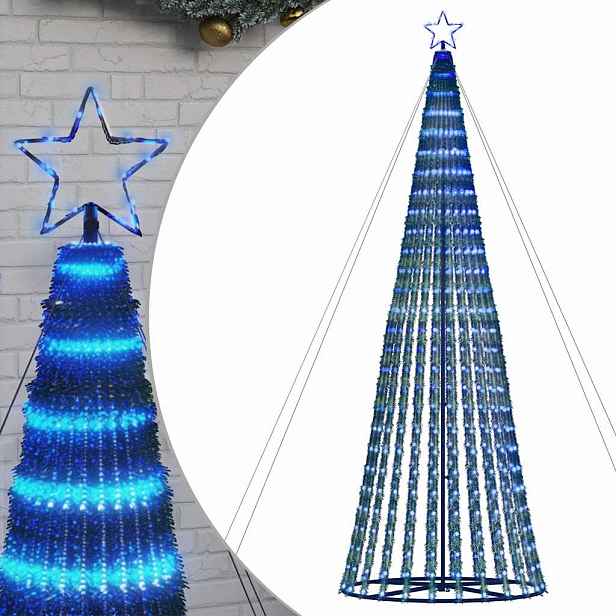 vidaXL LED vánoční stromek 1028 modrých LED diod 403 cm