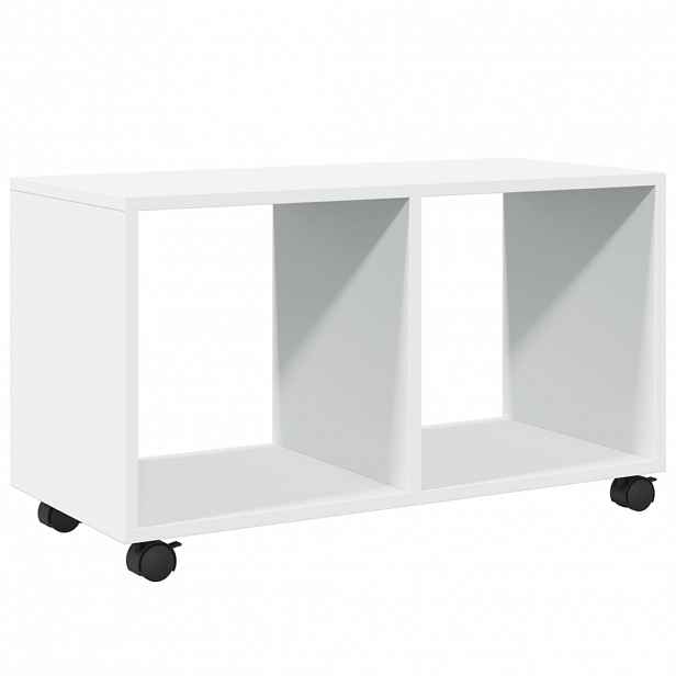 vidaXL Skříňka na kolečkách bílá 72 x 33 x 42,5 cm kompozitní dřevo
