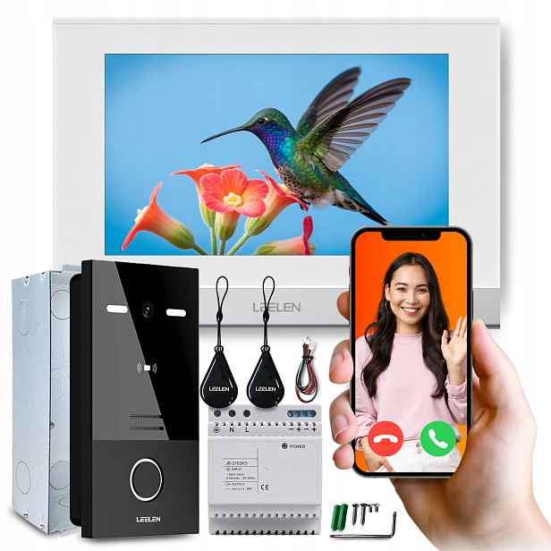 Videodomofon Wifi brána Aplikace interkom Hd klíčenky Tuya 2-žilový 7