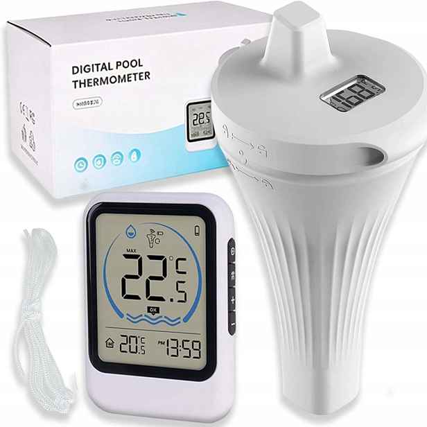 Bazénový Teploměr Bezdrátový Senzor Vody Do 50 Metrů LCD