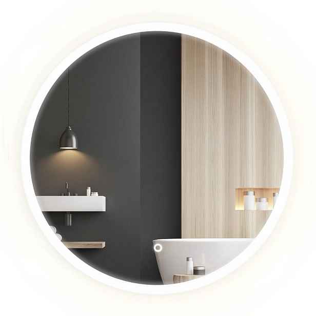 REA Kulaté dotykové zrcadlo s LED osvětlením Simple 90 cm