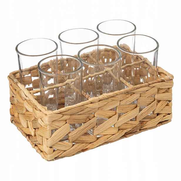 Sklenice Na Nápoje V Pleteném Košíku, 6 Kusů, 250 ML, Secret De Gourmet